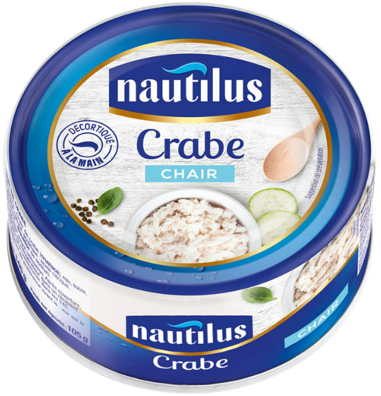 Crabe Boite Nautilus 105g