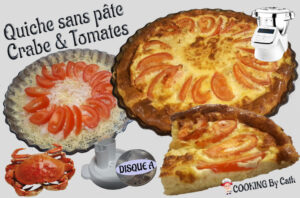 Quiche sans pate crabe et tomates