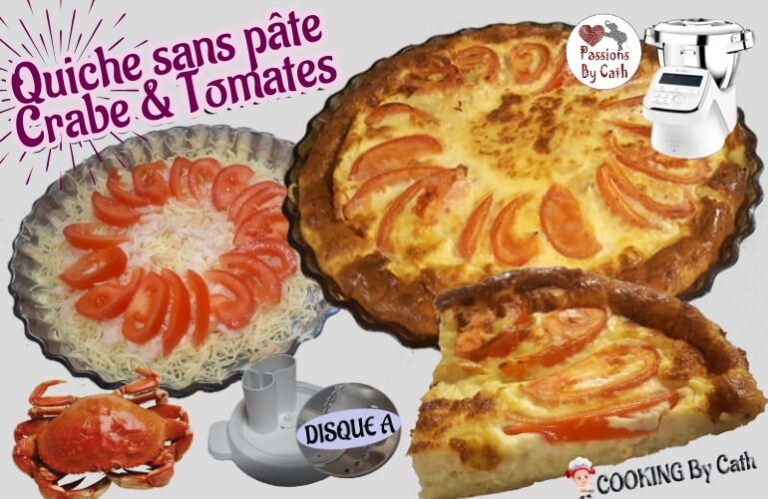 Quiche sans pate crabe et tomates