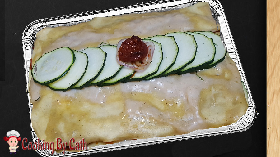 Passions By Cath Lasagnes courgettes chorizo & mozza By Cath - Recette au Companion avec son mini bol & son kit découpe légumes Lasagnes EN BARQUETTE copie