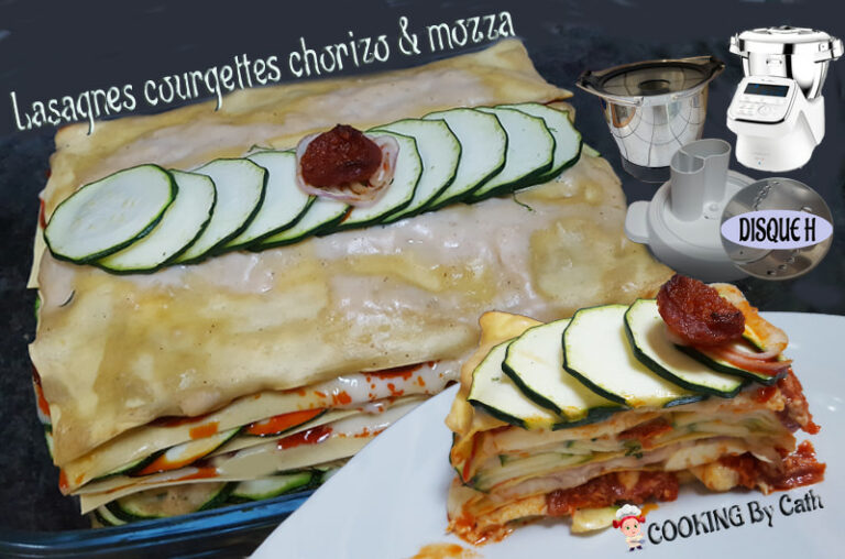Lasagnes courgettes chorizo mozza