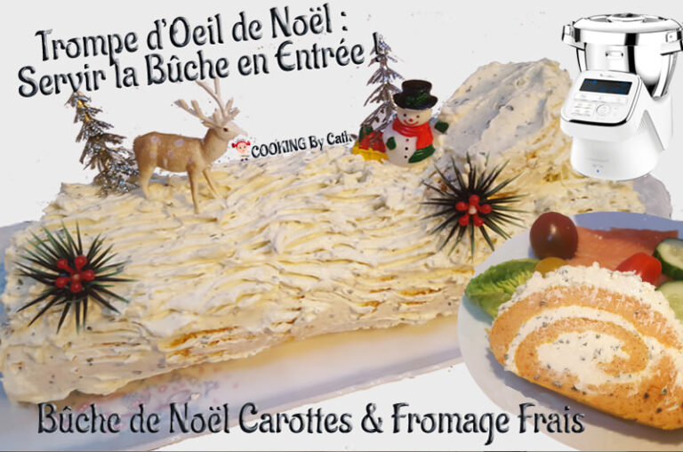 Bûche Carotte & Fromage Frais - Le Trompe l’Oeil de Noël By Cath