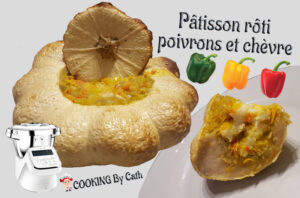 Pâtisson rôti poivrons & chèvre