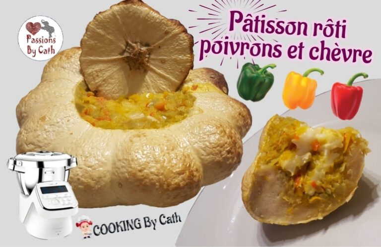 Pâtisson rôti poivrons & chèvre