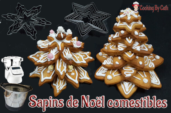 Sapin de Noel en Pain d'Epices, centre de table original et comestible réalisé au robot Companion