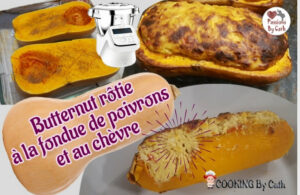 Butternut rotie fondue poivrons et chèvre