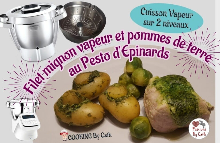 Filet mignon et pommes de terre au pesto d’épinard – Cuisson sur 2 niveaux dans le Companion