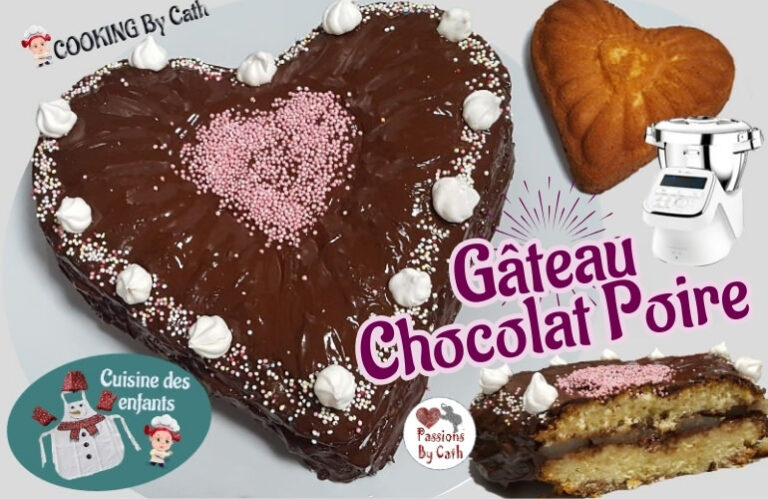 Gâteau COEUR chocolat poire