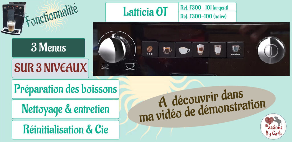 Passions By Cath Nettoyage et entretien de la machine à café avec broyeur Latticia® OT de Melitta MENU 3 NIVEAUX