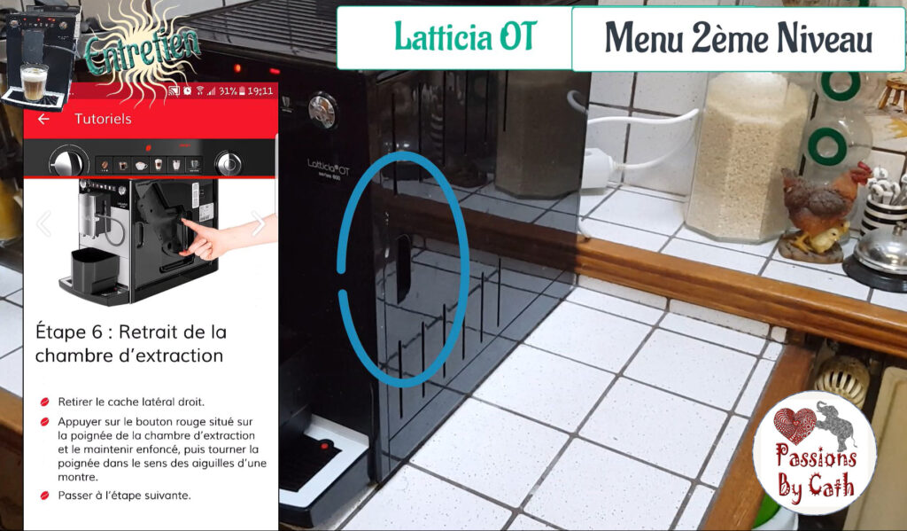 Passions By Cath Nettoyage et entretien de la machine à café avec broyeur Latticia® OT de Melitta PANNEAU LATERAL