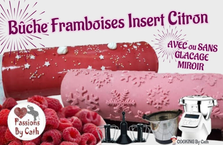 Bûche framboise insert citron vert AVEC OU SANS glaçage miroir à la pulpe de fruits rouges