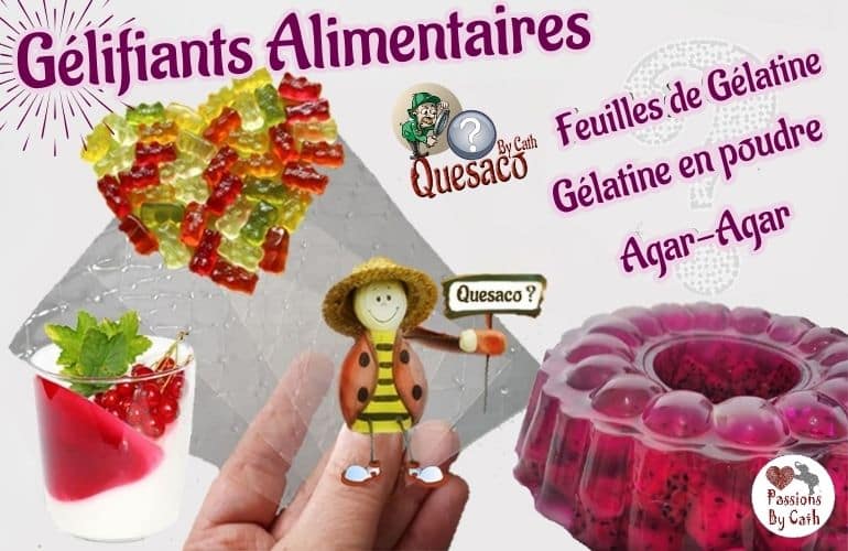 Gélifiants Alimentaires : Quésaco Gélatine, feuille, poudre, agar agar