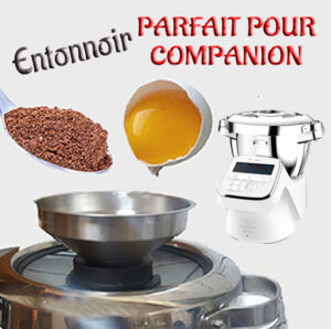 Entonnoir Hausprofi - Parfait pour ajouter des ingrédients dans le robot Companion