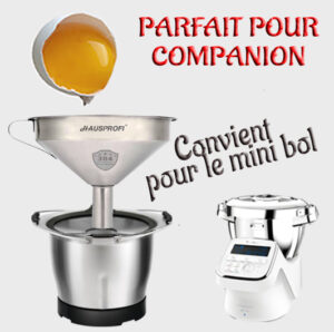 Entonnoir Hausprofi - Parfait pour robot Companion - 01Entonnoir Hausprofi - compatible aussi avec le mini bol du Companion